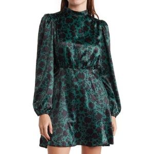 Mock neck long sleeve dress